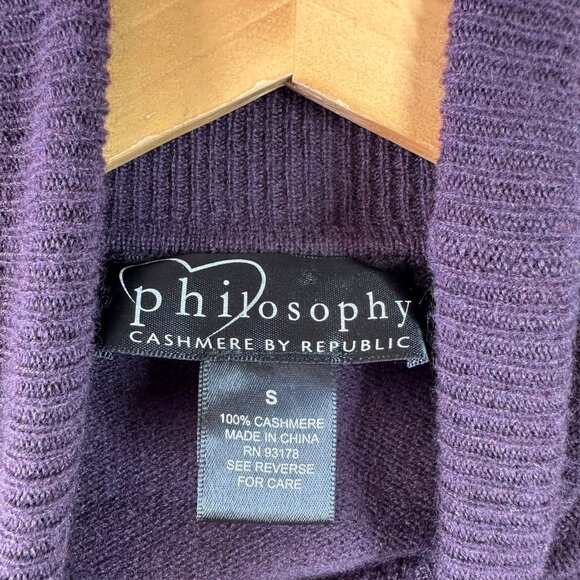 Philosophy by Republic 100% Cashmere Turtleneck Sweater Purple Size Small - Picture 4 of 5